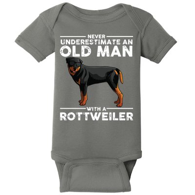 Funny Rottweiler Designs For Men Dad Grandpa Rottie Lovers Baby Bodysuit