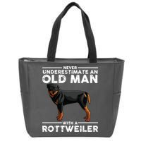 Funny Rottweiler Designs For Men Dad Grandpa Rottie Lovers Zip Tote Bag