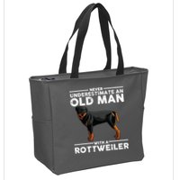Funny Rottweiler Designs For Men Dad Grandpa Rottie Lovers Zip Tote Bag