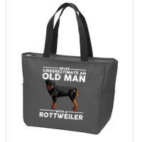 Funny Rottweiler Designs For Men Dad Grandpa Rottie Lovers Zip Tote Bag