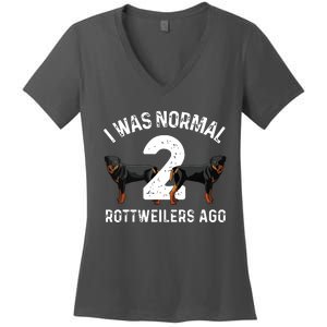 Funny Rottweiler Designs For Men Women Kids Rott Pet Lovers Women's V-Neck T-Shirt