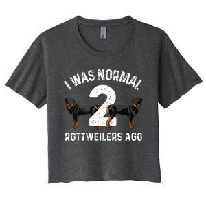 Funny Rottweiler Designs For Men Women Kids Rott Pet Lovers Women's Crop Top Tee