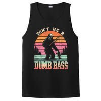 Funny Retro Dont Be A Dumb Bass Fishing Sasquatch PosiCharge Competitor Tank