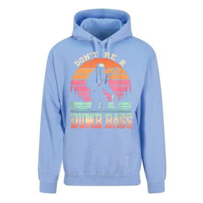 Funny Retro Dont Be A Dumb Bass Fishing Sasquatch Unisex Surf Hoodie