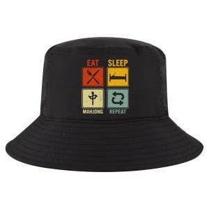 Funny Retro Design For   Eat Sleep Mahjong Repeat Cool Comfort Performance Bucket Hat