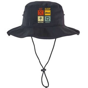 Funny Retro Design For   Eat Sleep Mahjong Repeat Legacy Cool Fit Booney Bucket Hat