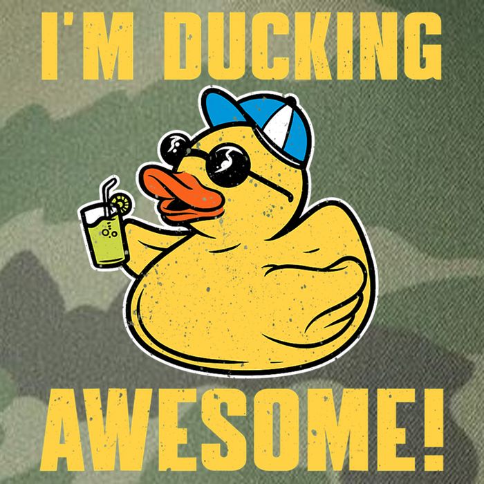 Funny Rubber Ducky Saying Im Ducking Awesome Duckie Legacy Tie Dye Trucker Hat