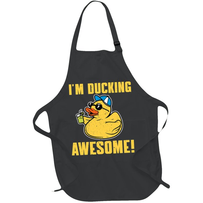 Funny Rubber Ducky Saying Im Ducking Awesome Duckie Apron