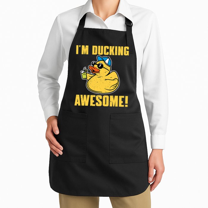 Funny Rubber Ducky Saying Im Ducking Awesome Duckie Apron