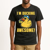 Funny Rubber Ducky Saying Im Ducking Awesome Duckie Tall T-Shirt