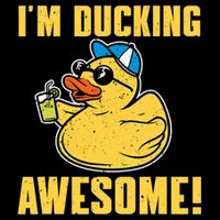 Funny Rubber Ducky Saying Im Ducking Awesome Duckie Backpack