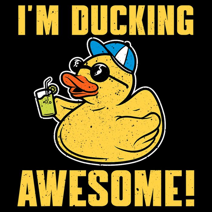 Funny Rubber Ducky Saying Im Ducking Awesome Duckie Backpack