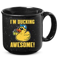 Funny Rubber Ducky Saying Im Ducking Awesome Duckie 15oz Campfire Ceramic Mug