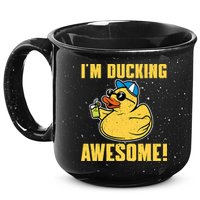 Funny Rubber Ducky Saying Im Ducking Awesome Duckie 15oz Campfire Ceramic Mug