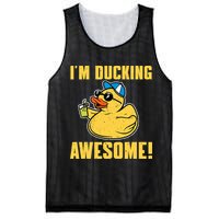 Funny Rubber Ducky Saying Im Ducking Awesome Duckie Mesh Reversible Basketball Jersey Tank