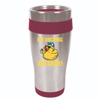 Funny Rubber Ducky Saying Im Ducking Awesome Duckie 16oz Travel Tumbler