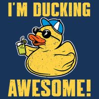 Funny Rubber Ducky Saying Im Ducking Awesome Duckie Infant Baby Jersey Bodysuit