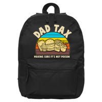 Funny Retro Dad Tax Making Sure Its Not Poison 16 in Basic Backpack