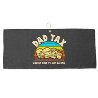 Funny Retro Dad Tax Making Sure Its Not Poison Large Microfiber Waffle Golf Towel