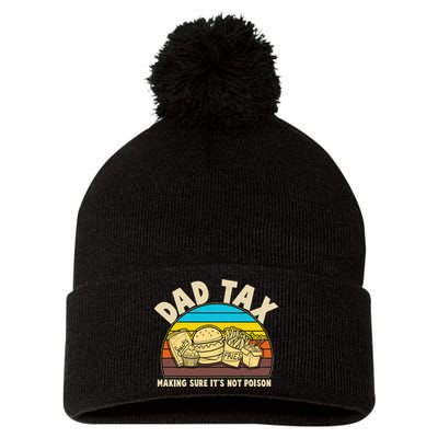 Funny Retro Dad Tax Making Sure Its Not Poison Pom Pom 12in Knit Beanie