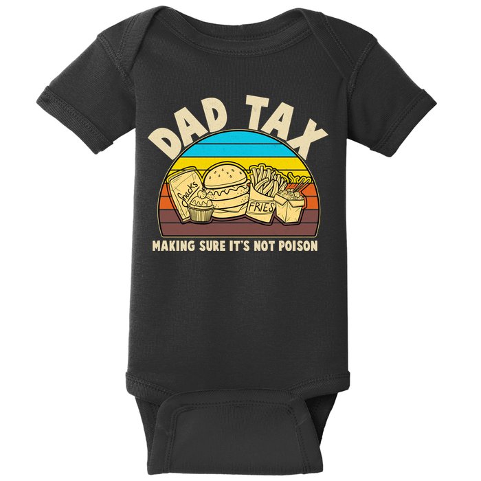 Funny Retro Dad Tax Making Sure Its Not Poison Baby Bodysuit