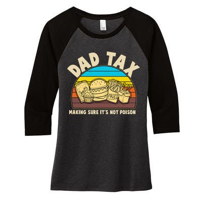 Funny Retro Dad Tax Making Sure Its Not Poison Women's Tri-Blend 3/4-Sleeve Raglan Shirt