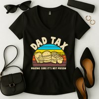 Funny Retro Dad Tax Making Sure Its Not Poison Women's V-Neck T-Shirt