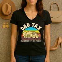 Funny Retro Dad Tax Making Sure Its Not Poison Women's V-Neck T-Shirt