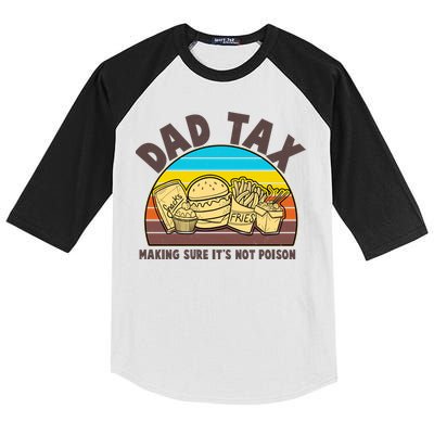 Funny Retro Dad Tax Making Sure Its Not Poison Kids Colorblock Raglan Jersey