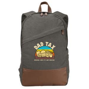 Funny Retro Dad Tax Making Sure Its Not Poison Cotton Canvas Backpack