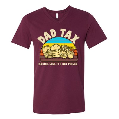 Funny Retro Dad Tax Making Sure Its Not Poison V-Neck T-Shirt