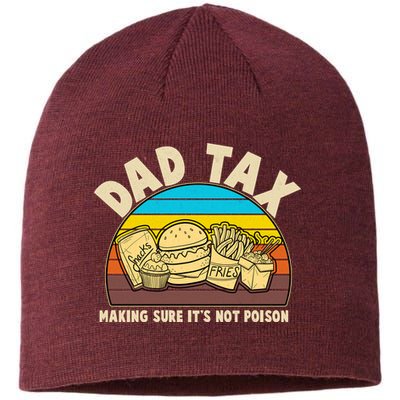 Funny Retro Dad Tax Making Sure Its Not Poison Sustainable Beanie