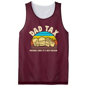 Funny Retro Dad Tax Making Sure Its Not Poison Mesh Reversible Basketball Jersey Tank