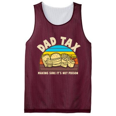 Funny Retro Dad Tax Making Sure Its Not Poison Mesh Reversible Basketball Jersey Tank