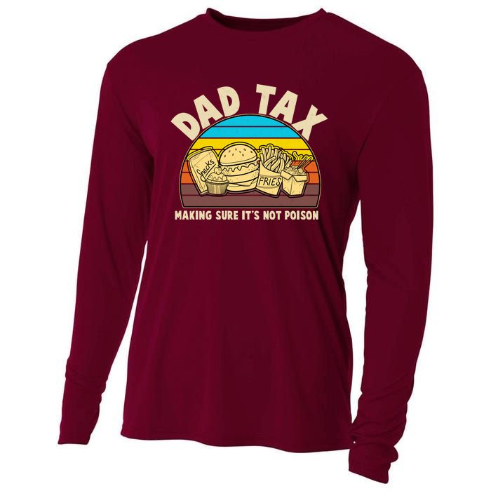 Funny Retro Dad Tax Making Sure Its Not Poison Cooling Performance Long Sleeve Crew