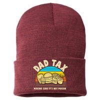 Funny Retro Dad Tax Making Sure Its Not Poison Sustainable Knit Beanie