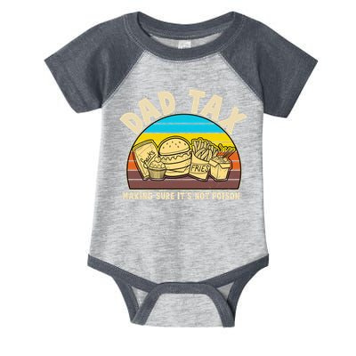 Funny Retro Dad Tax Making Sure Its Not Poison Infant Baby Jersey Bodysuit