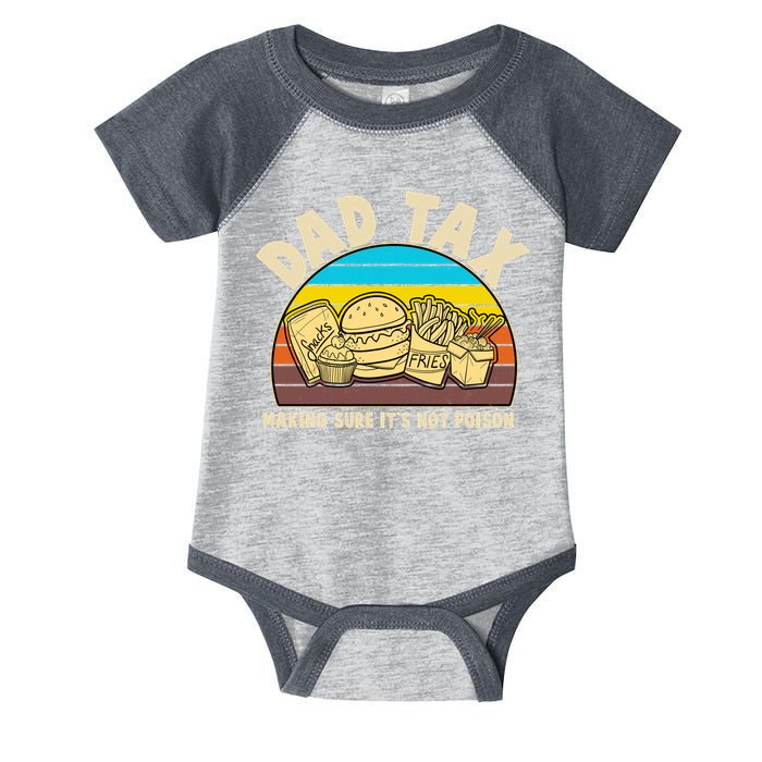 Funny Retro Dad Tax Making Sure Its Not Poison Infant Baby Jersey Bodysuit
