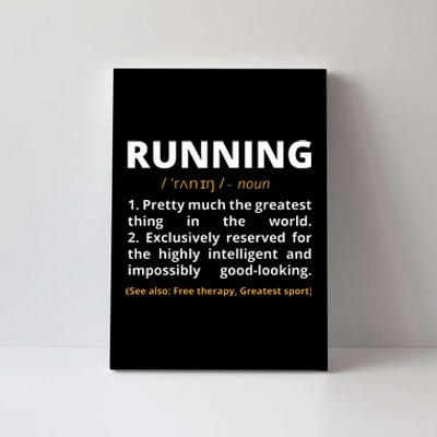 Funny Running Definition Noun Runner Track Field Gift Coach Canvas