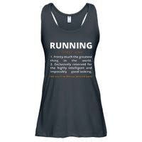 Funny Running Definition Noun Runner Track Field Gift Coach Ladies Essential Flowy Tank