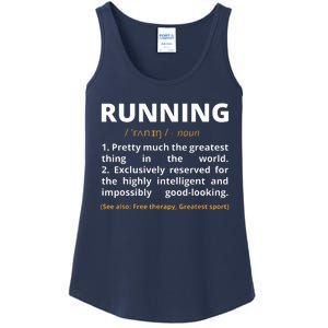 Funny Running Definition Noun Runner Track Field Gift Coach Ladies Essential Tank