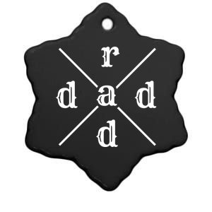 Funny Rad Dad Gift For Fathers Day Retro Style Art Cute Gift Ceramic Star Ornament