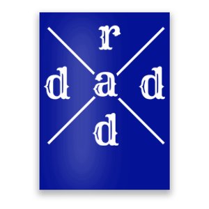 Funny Rad Dad Gift For Fathers Day Retro Style Art Cute Gift Poster