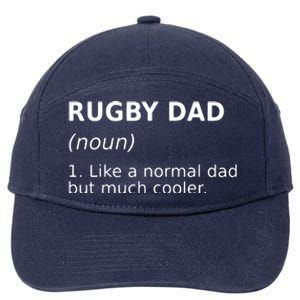 Funny Rugby Dad Perfect Rugby Gift Idea 7-Panel Snapback Hat