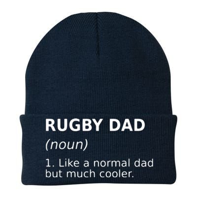 Funny Rugby Dad Perfect Rugby Gift Idea Knit Cap Winter Beanie