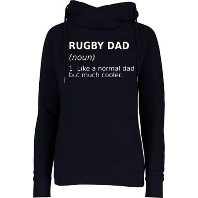 Funny Rugby Dad Perfect Rugby Gift Idea Womens Funnel Neck Pullover Hood