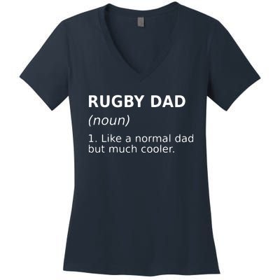 Funny Rugby Dad Perfect Rugby Gift Idea Women's V-Neck T-Shirt