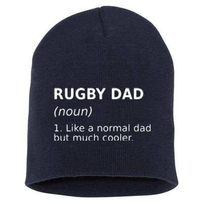 Funny Rugby Dad Perfect Rugby Gift Idea Short Acrylic Beanie