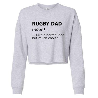 Funny Rugby Dad Perfect Rugby Gift Idea Cropped Pullover Crew