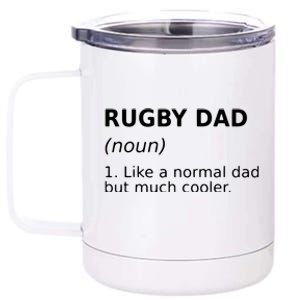 Funny Rugby Dad Perfect Rugby Gift Idea 12 oz Stainless Steel Tumbler Cup